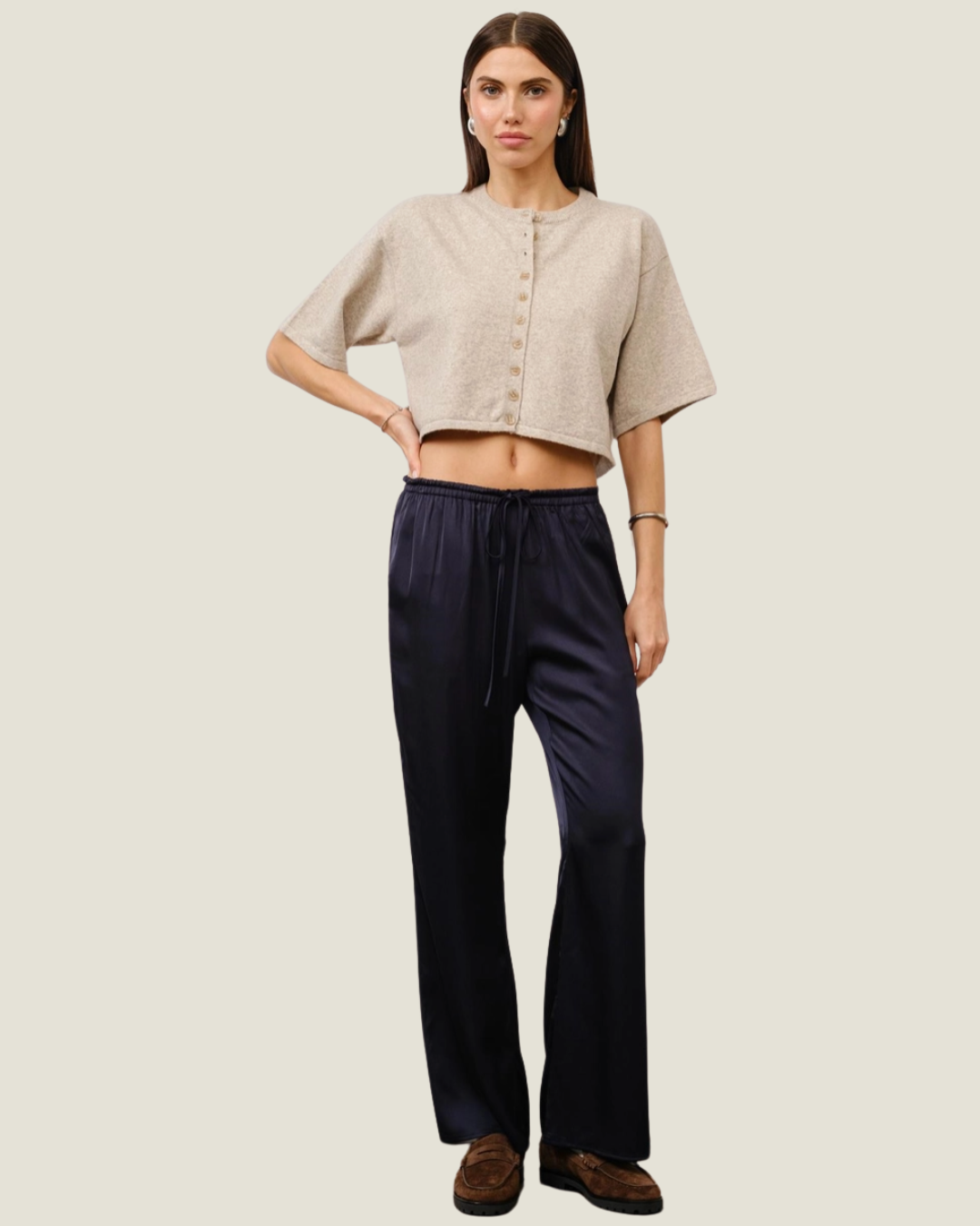 The Luna: Satin Drawstring Pants