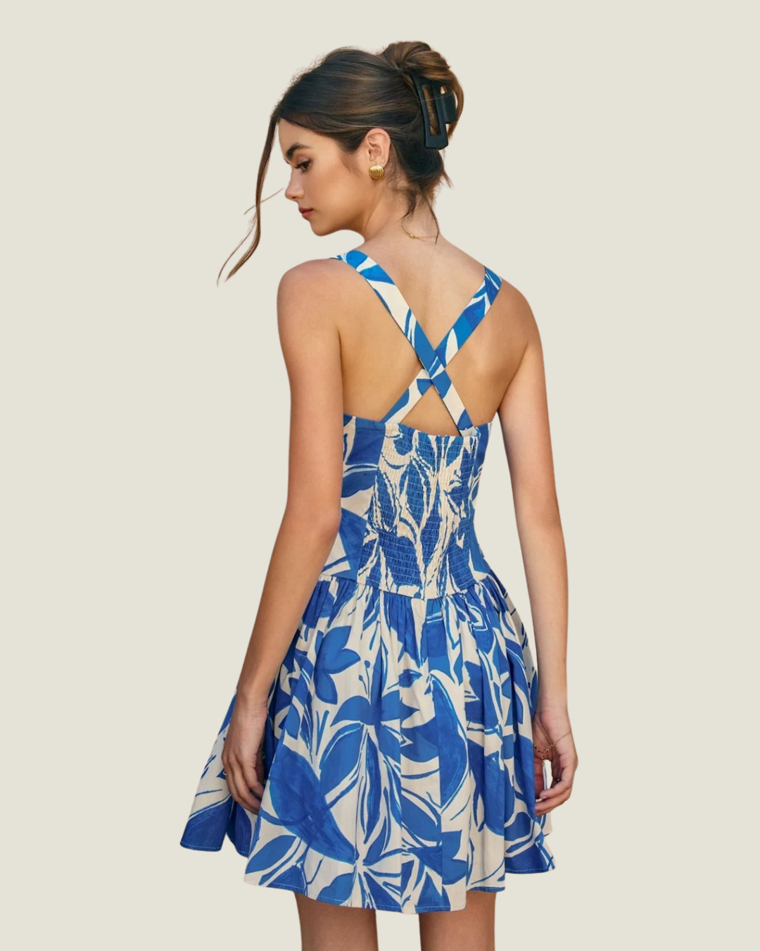 Vanessa Dipped Waist Mini Dress