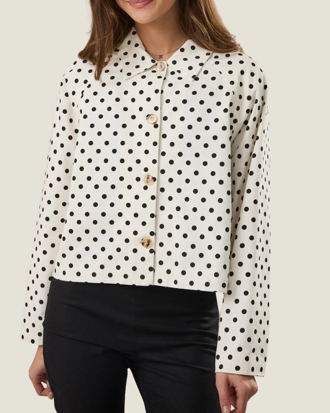 Elisabeth Polka Dot Cropped Jacket