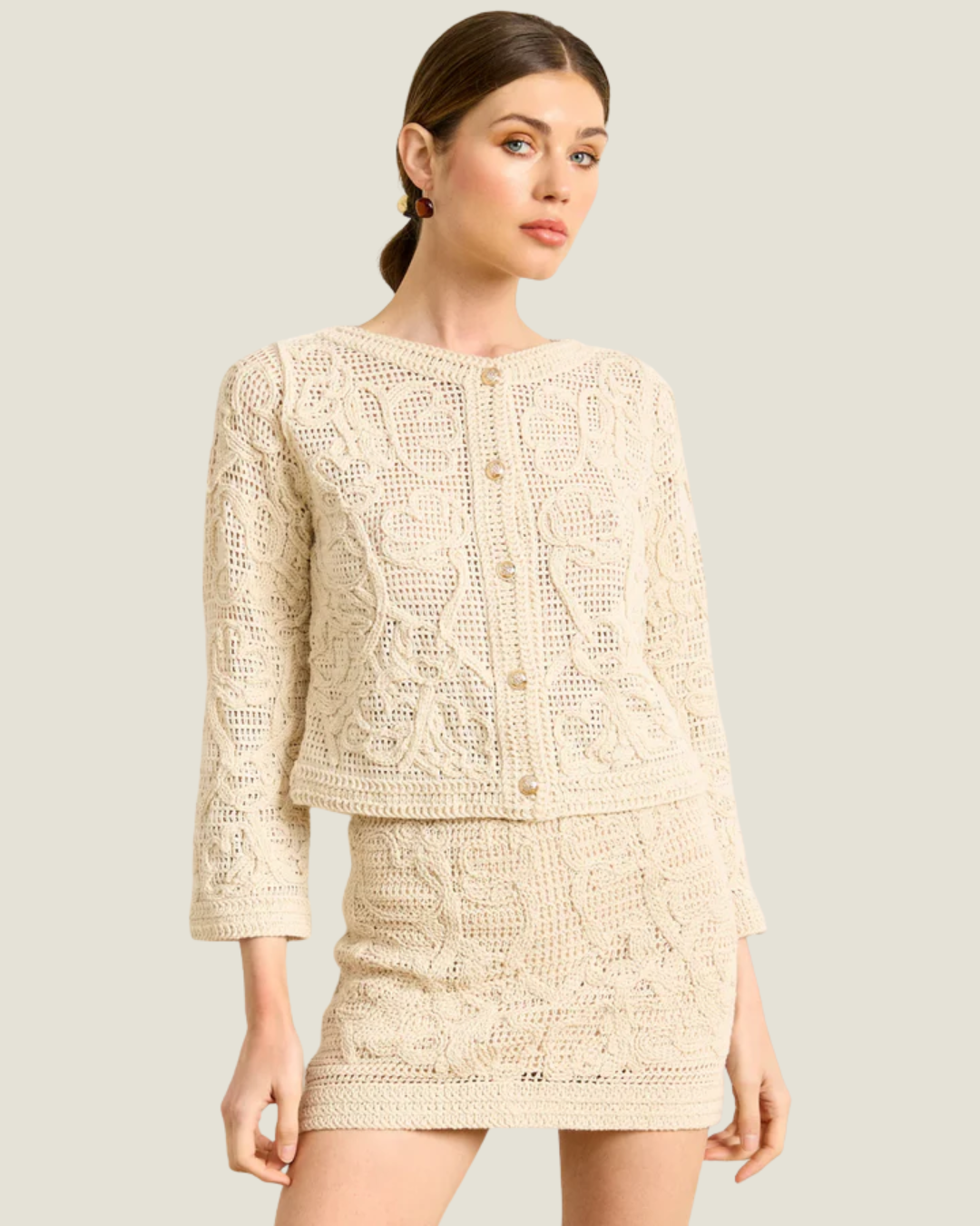 Atelier Crochet Knit Cardigan