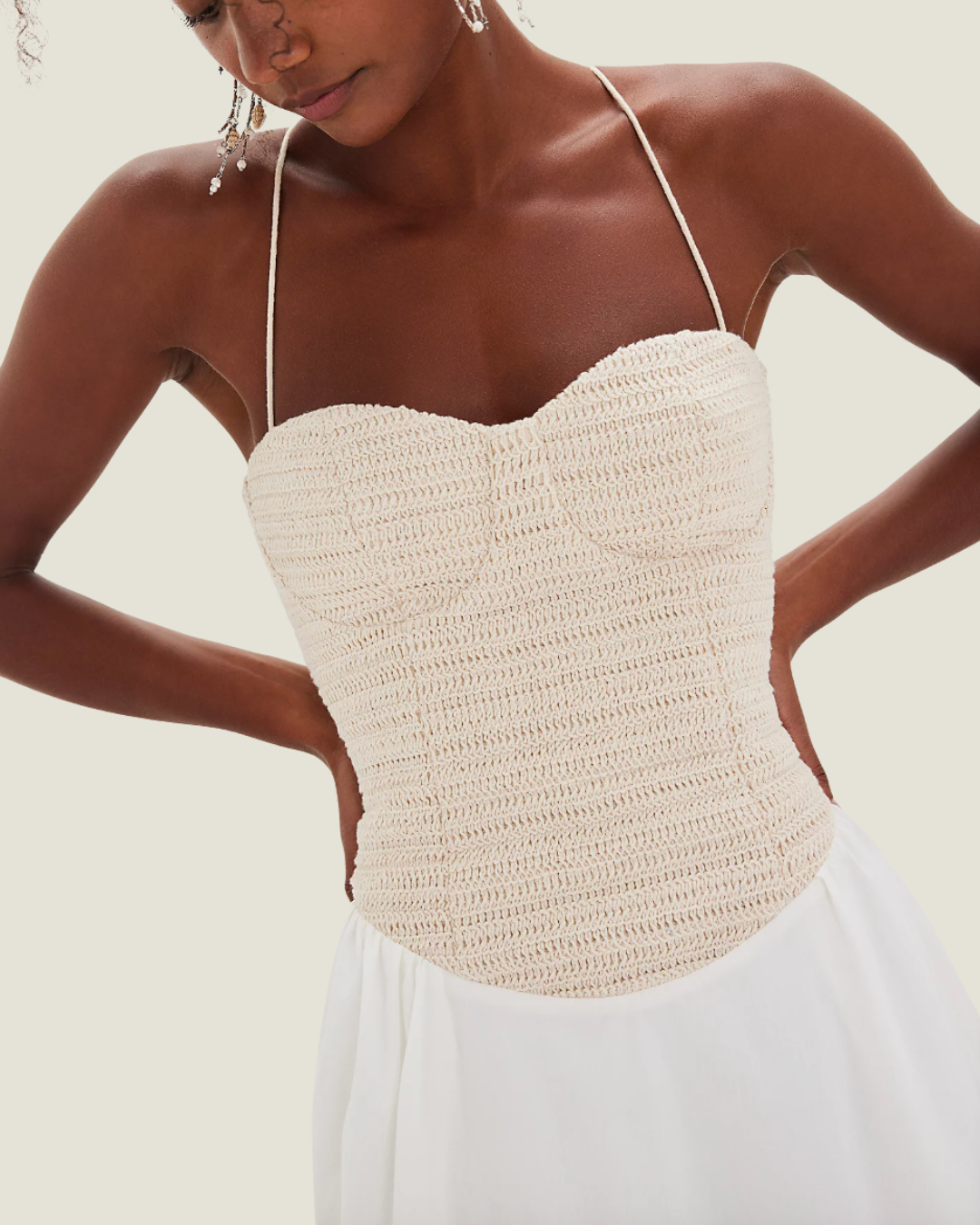 The Del Mar: Woven Bustier Maxi