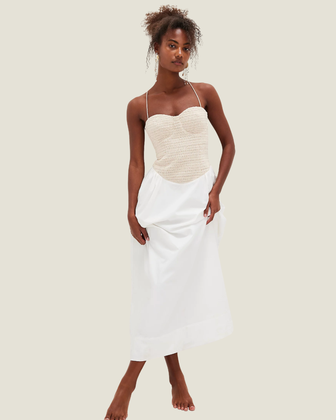 The Del Mar: Woven Bustier Maxi