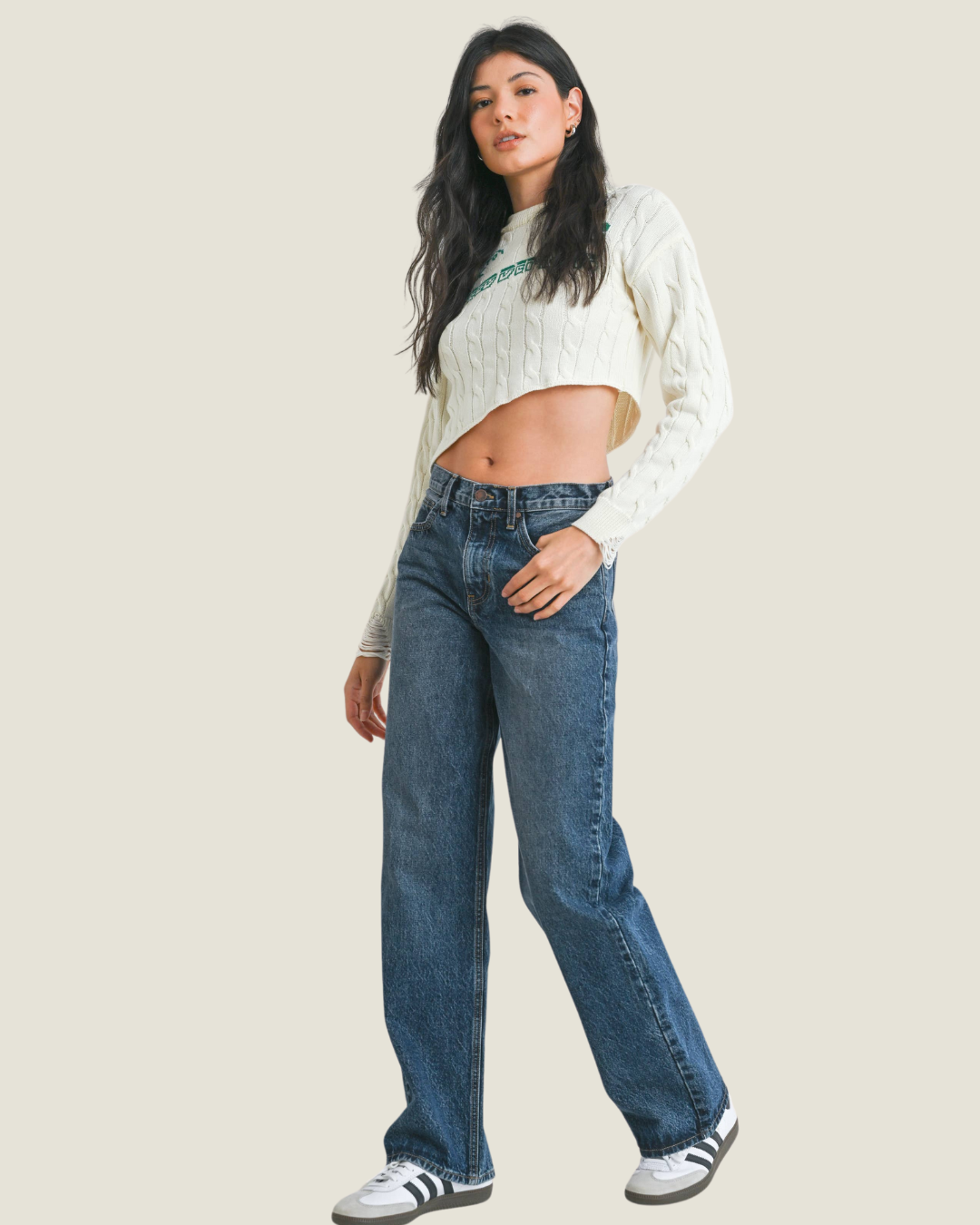 The Loran: Dark Denim Relaxed Straight Leg Jeans