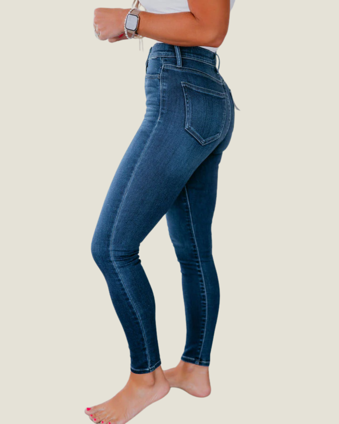 High Rise Dark Skinny Jeans