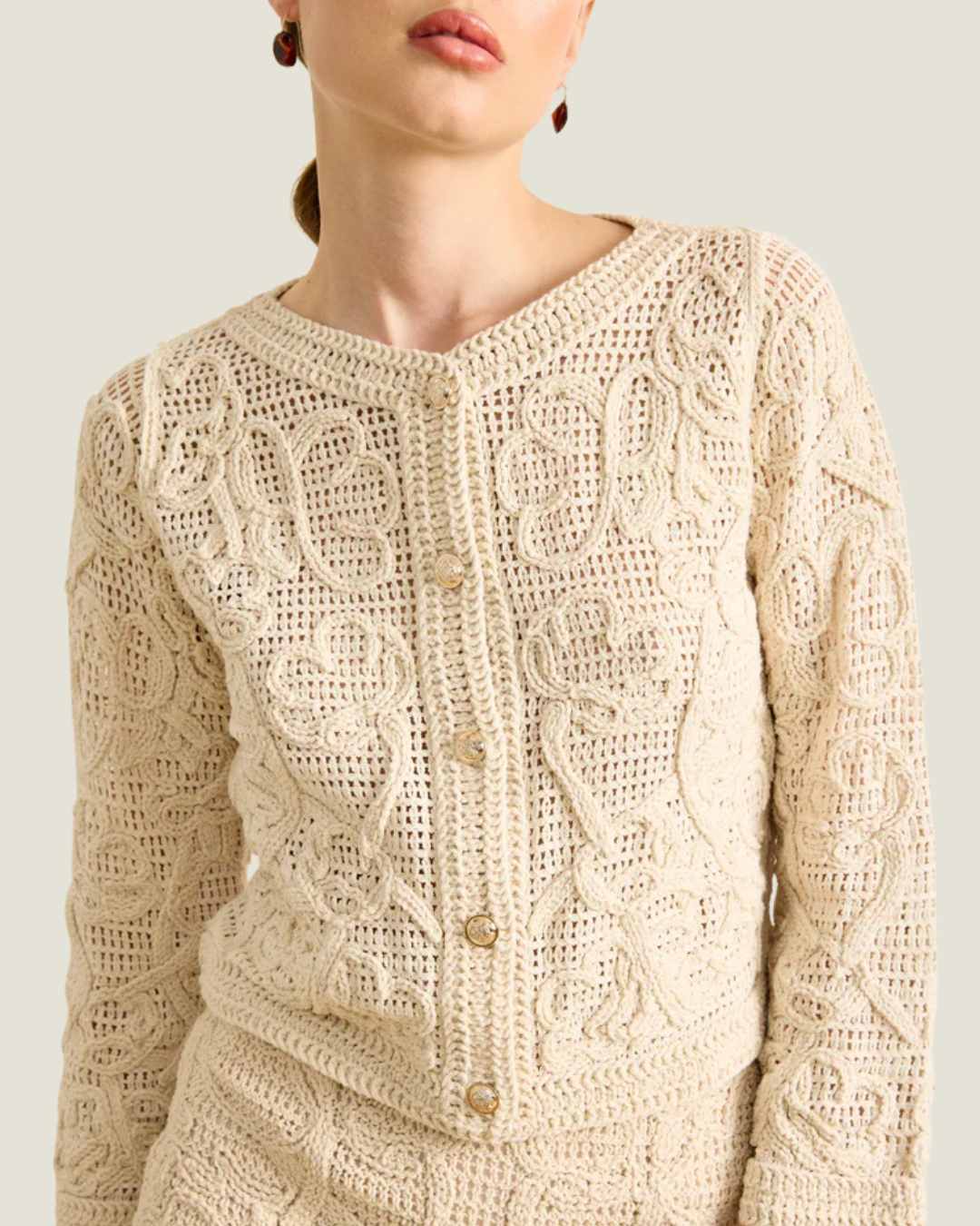 Atelier Crochet Knit Cardigan
