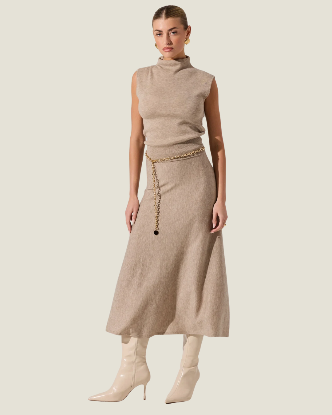 Deora Mock Neck Sleeveless Top