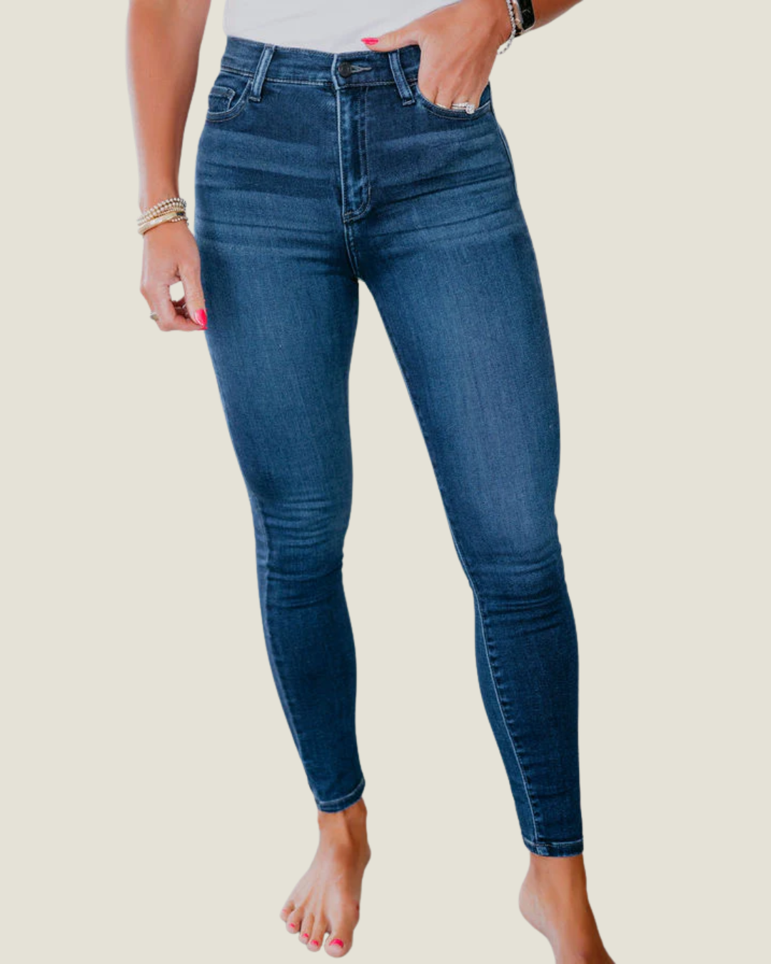 High Rise Dark Skinny Jeans