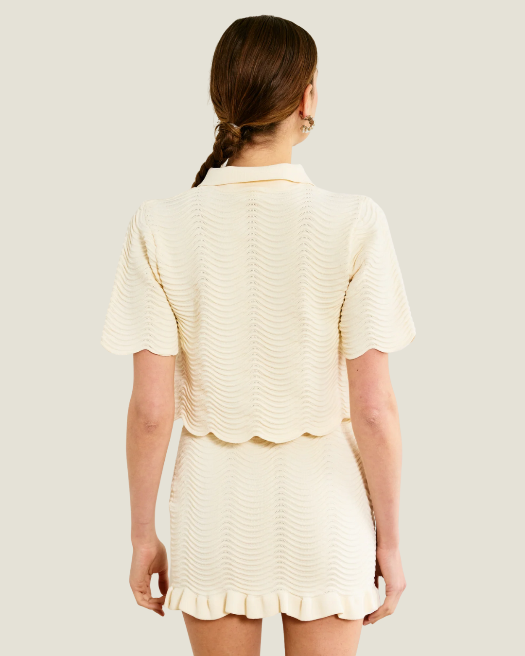 Prescott Cropped Polo Blouse
