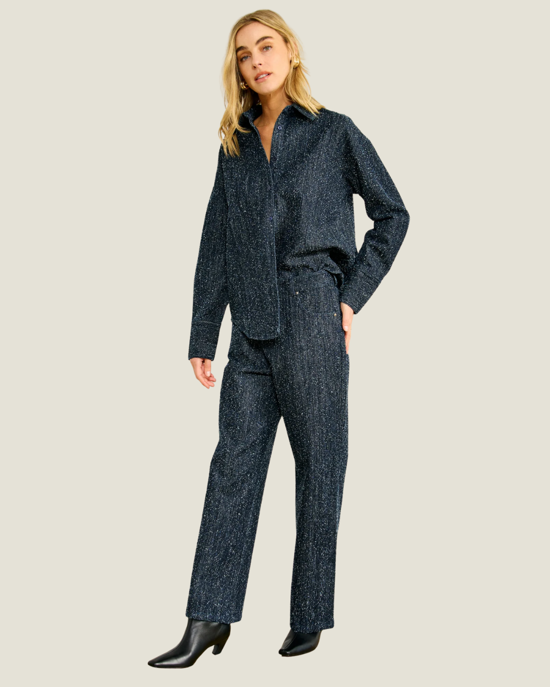 Nikka Pebbled Denim Shirt