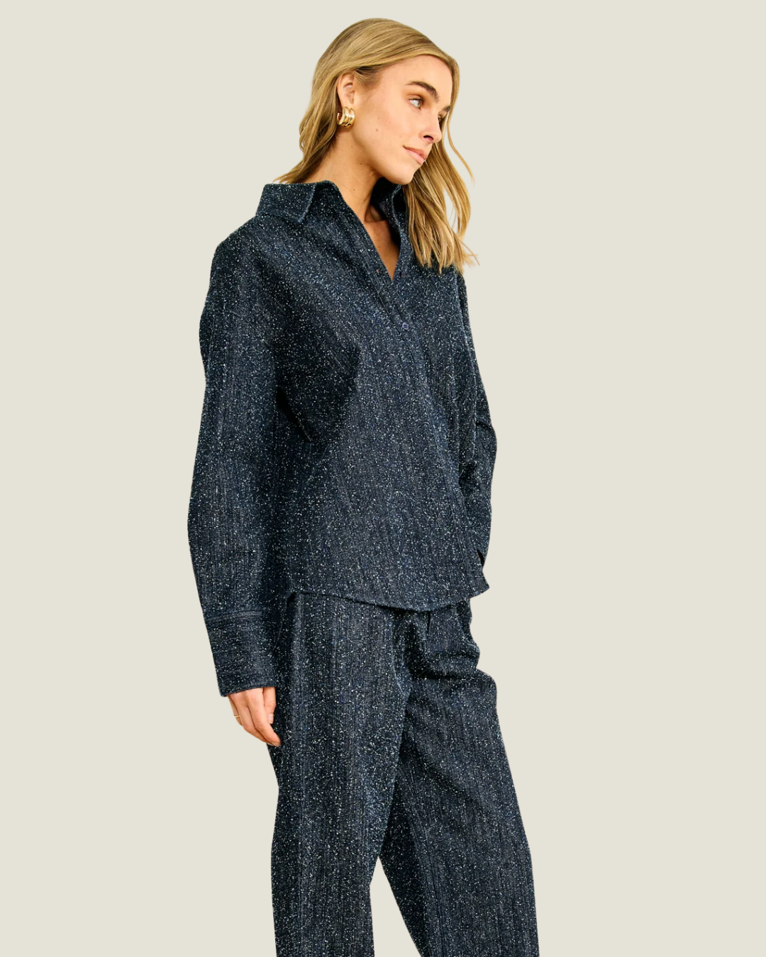 Nikka Pebbled Denim Shirt