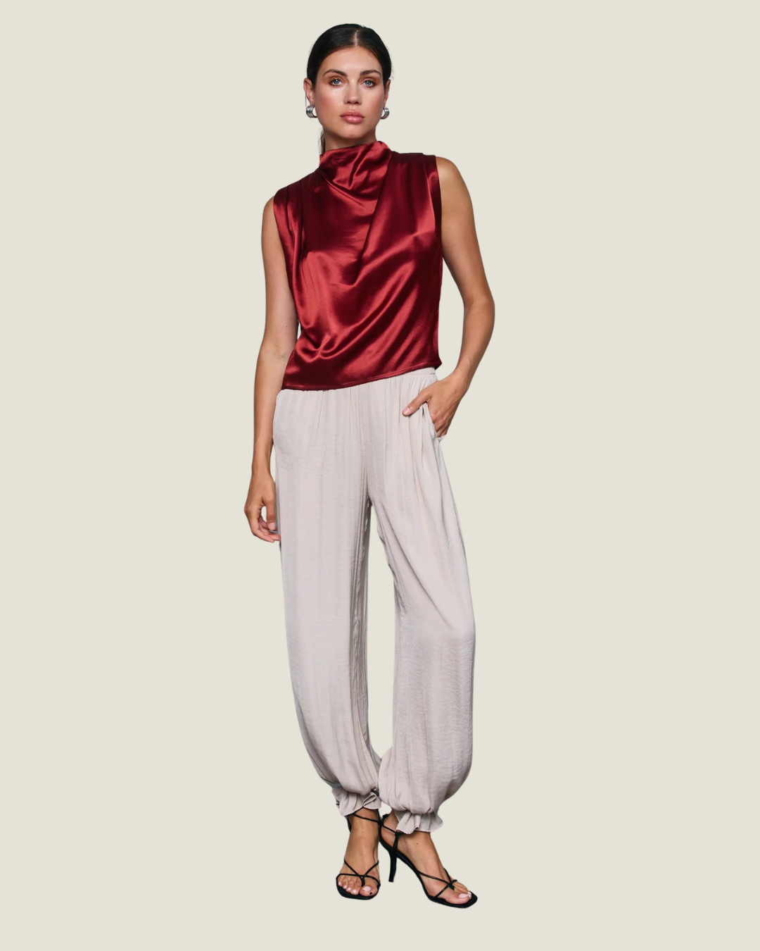 Parven Stain Halter Blouse