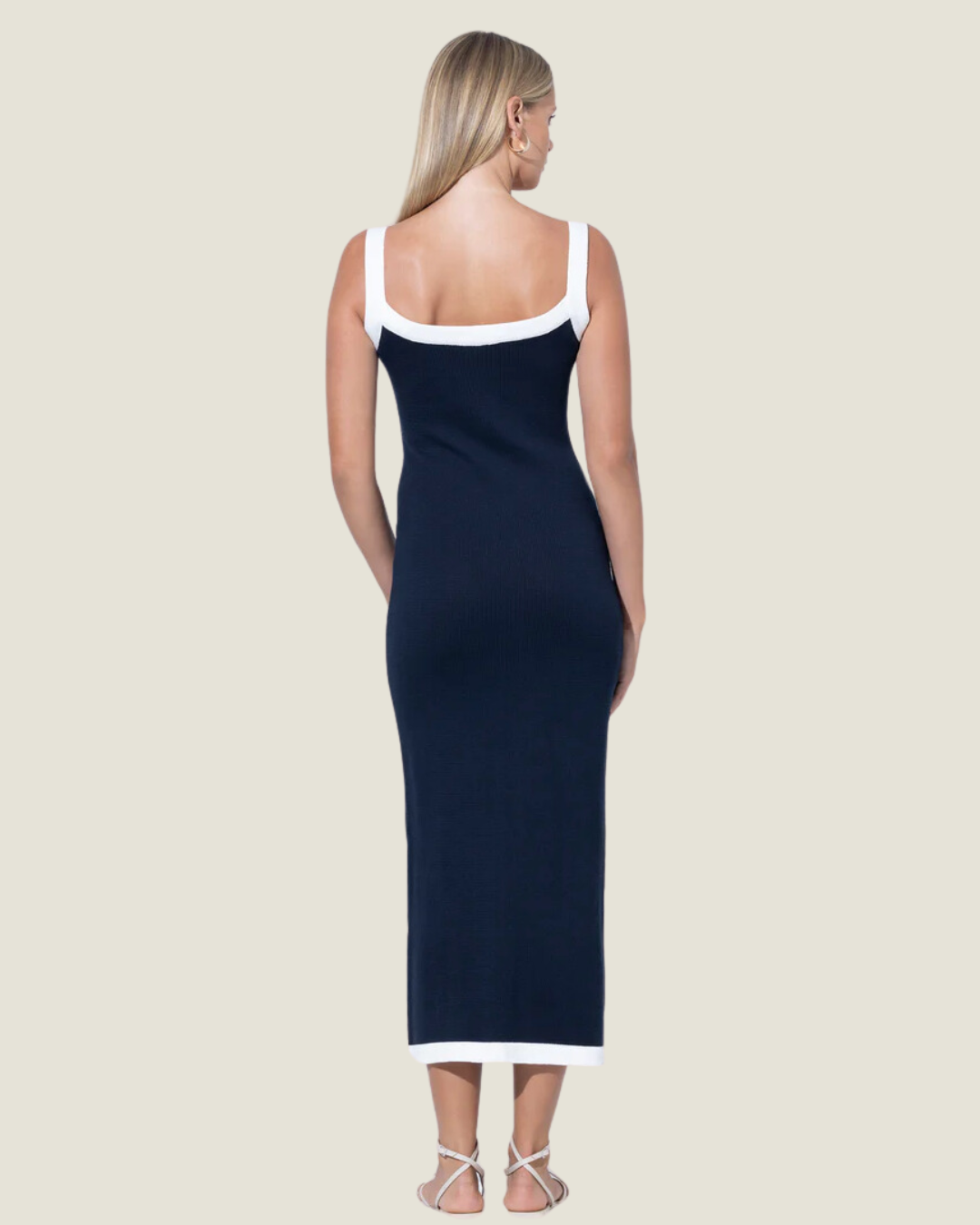 The Harbour Island: Sleeveless Knitted Midi Dress