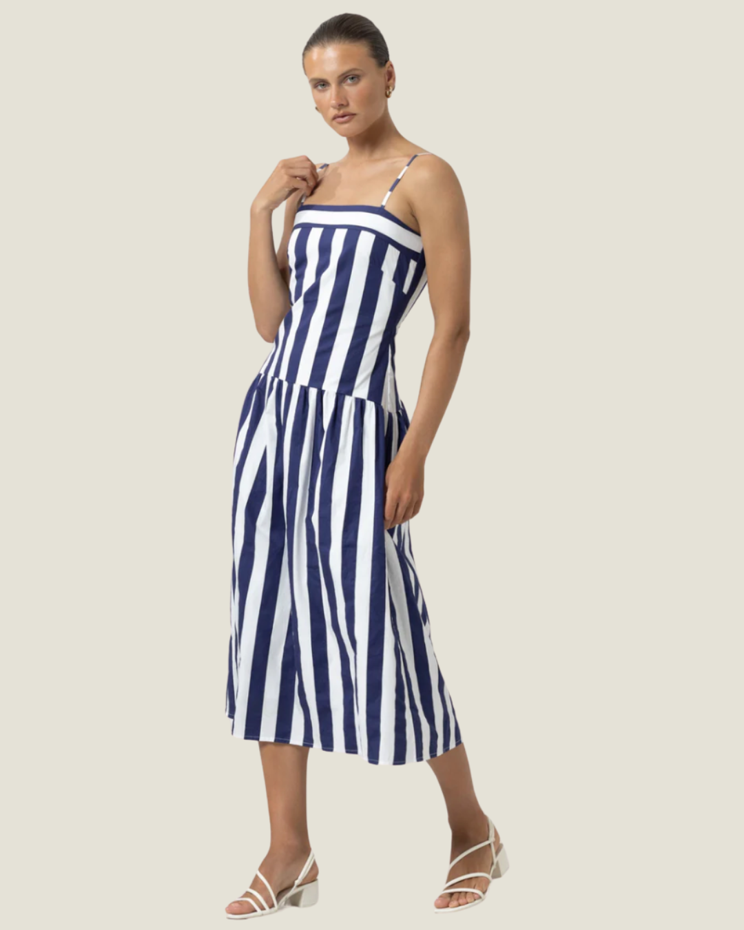 The Alex: Poplin Stripe Dress
