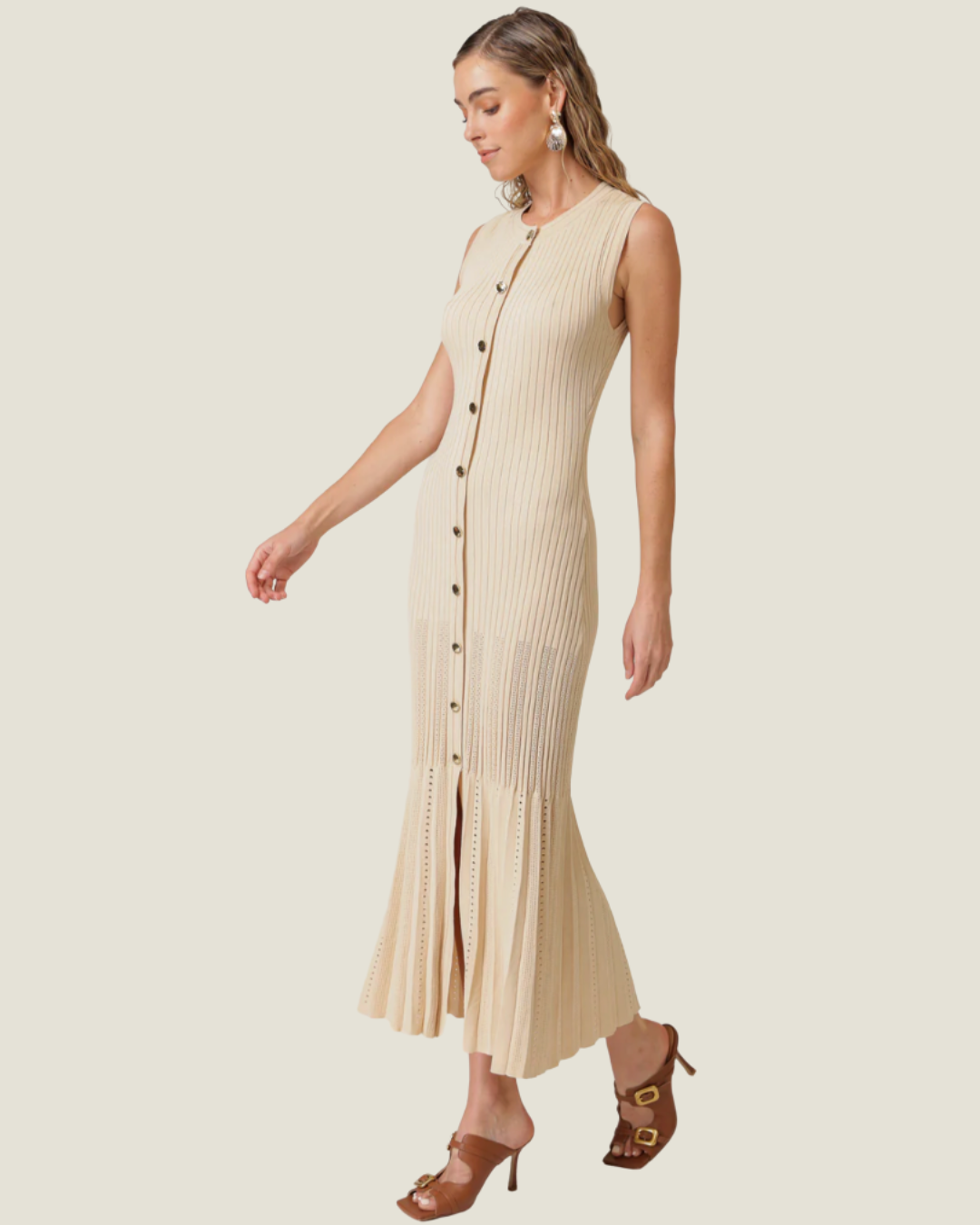 Line & Dot Deliah Midi Dress Small