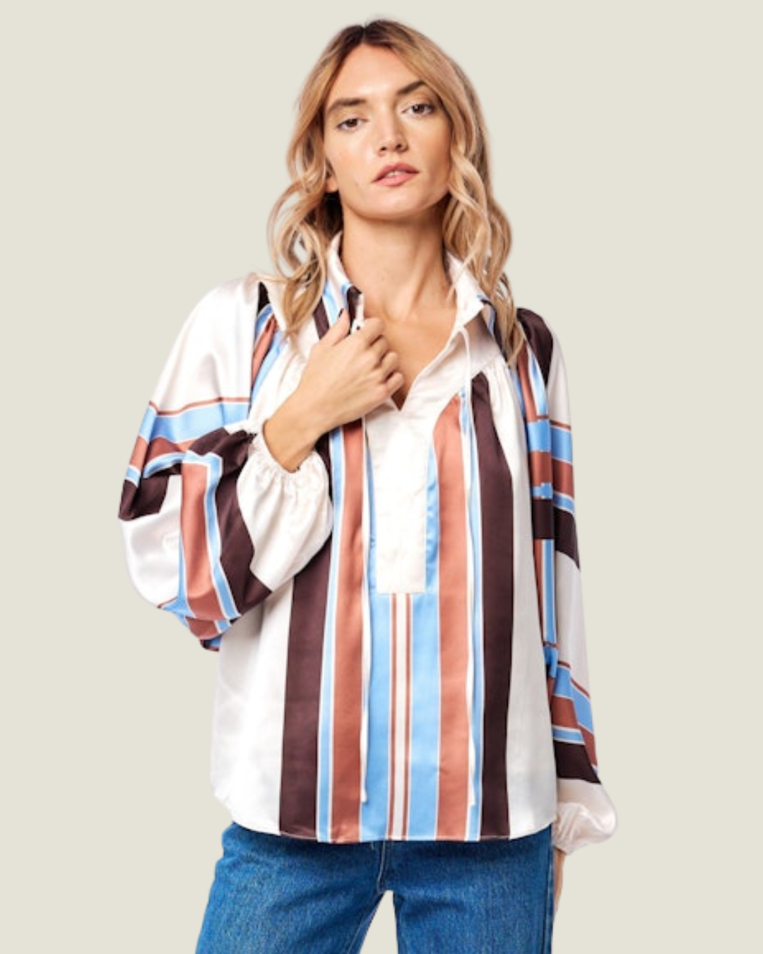 The Camilla: Playful Striped Blouse