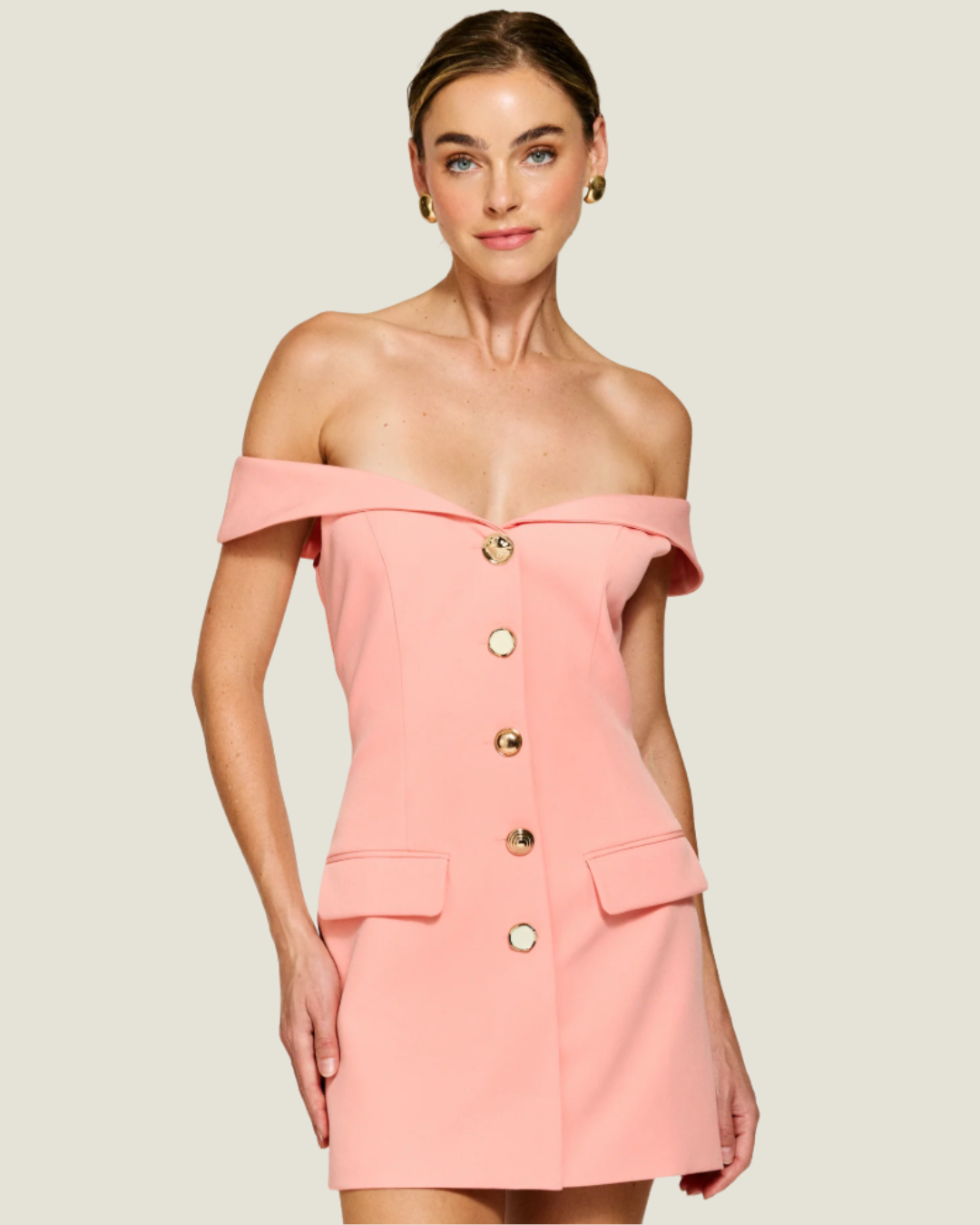 line and dot pink dress Line & Dot Women's Tasia Off-The-Shoulder Embroidered Cotton Dress
