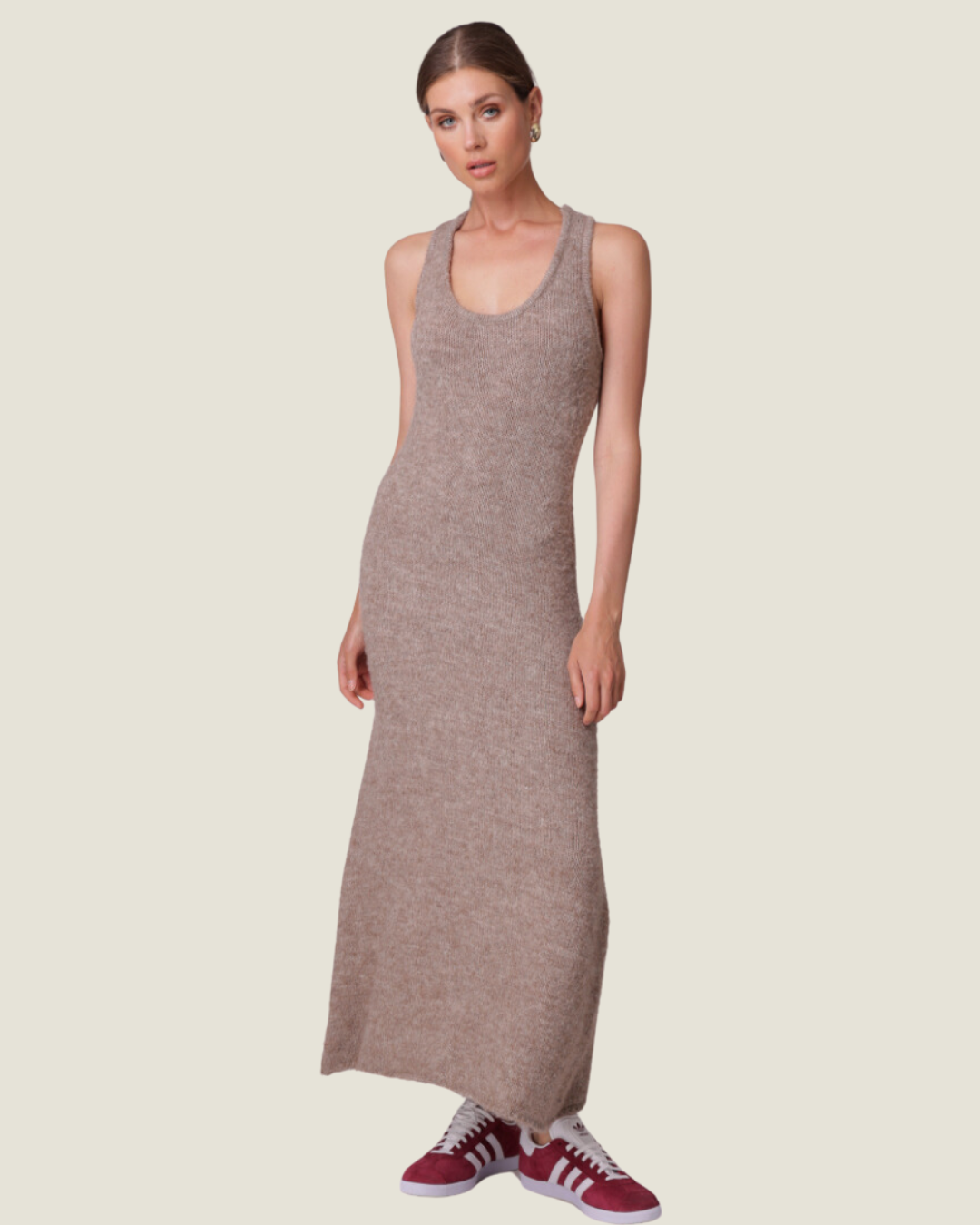 The Emmy: Sleeveless Wool Midi Dress