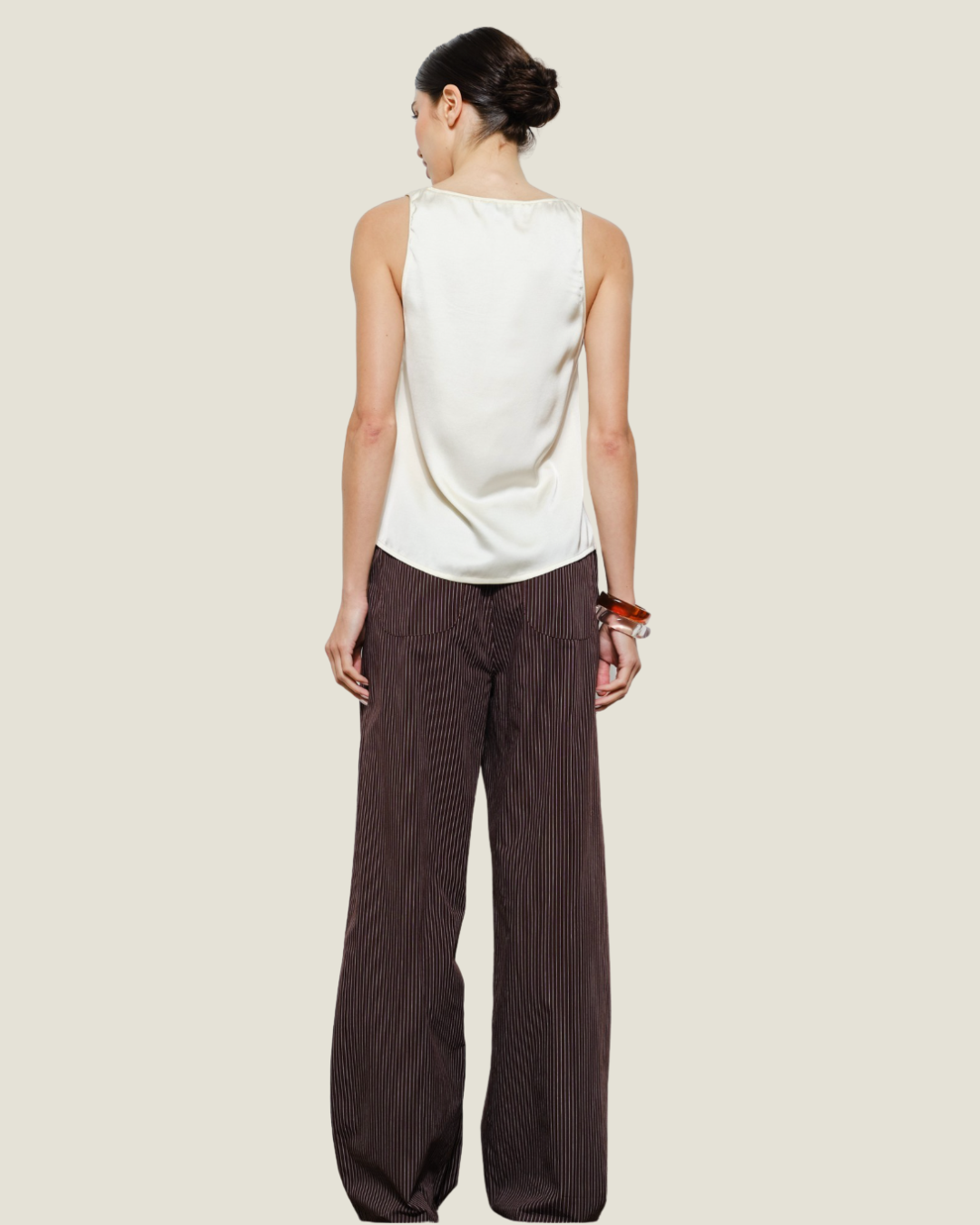 The Luna: Satin Sleeveless Blouse