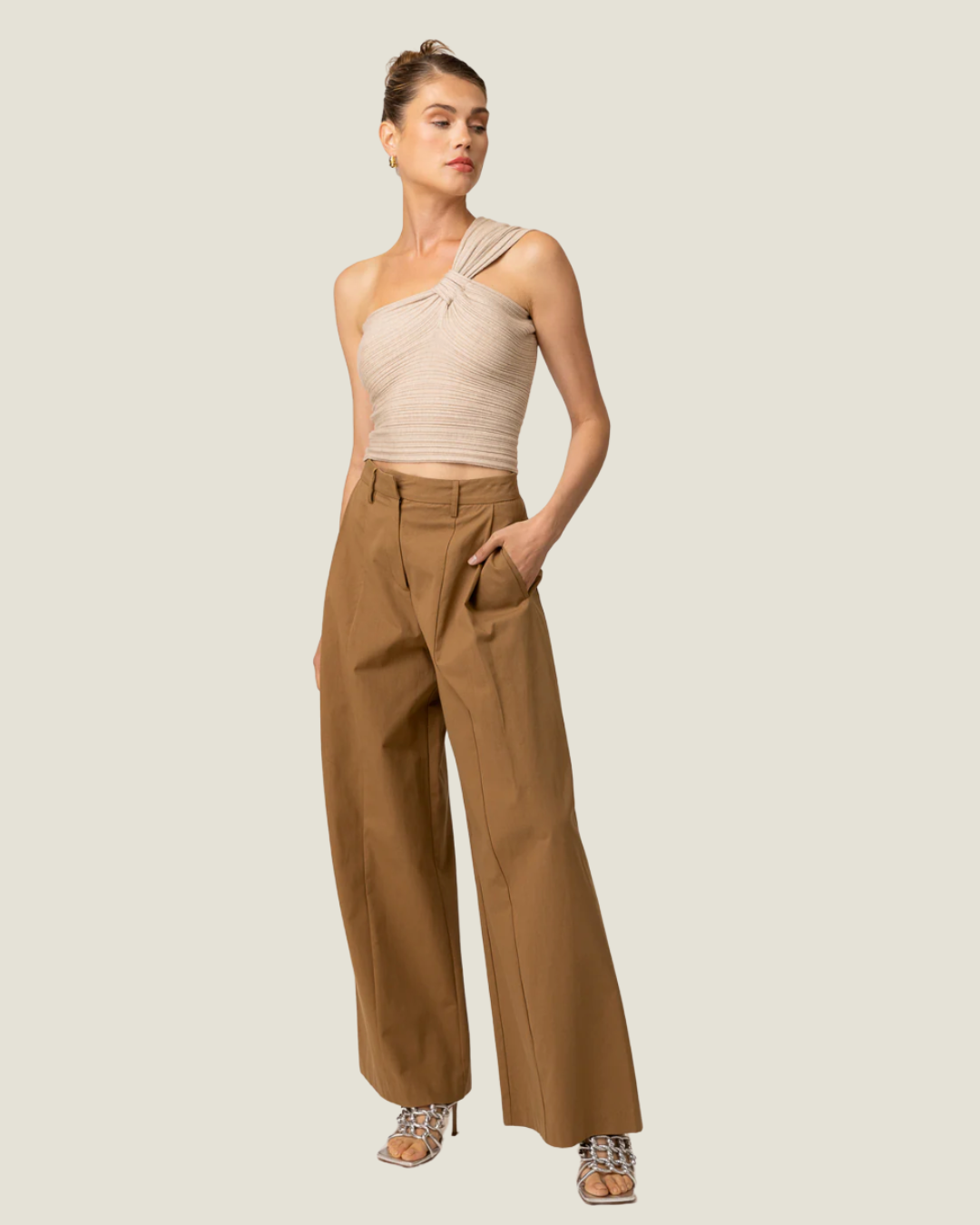 The Aisha: One Shoulder Knit Tank