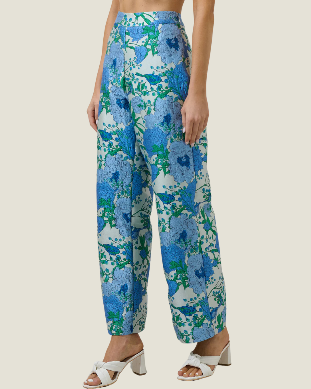 The Holland: Jacquard Floral Trousers