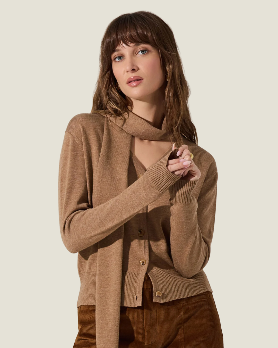 Glynne Scarf Detail Sweater