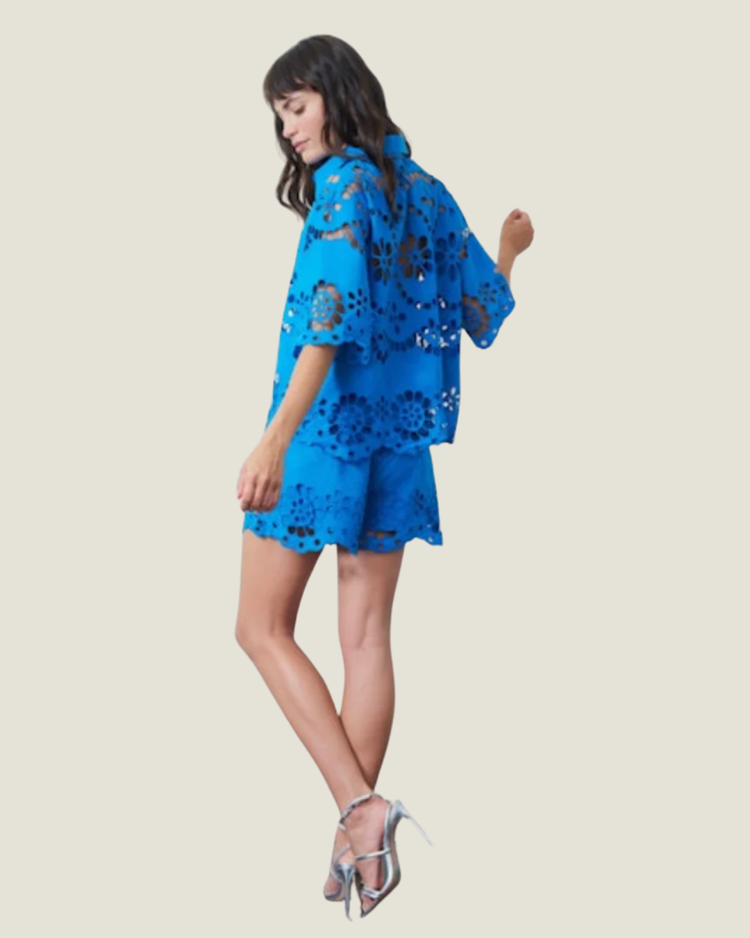 The Capri: Eyelet Button Shirt