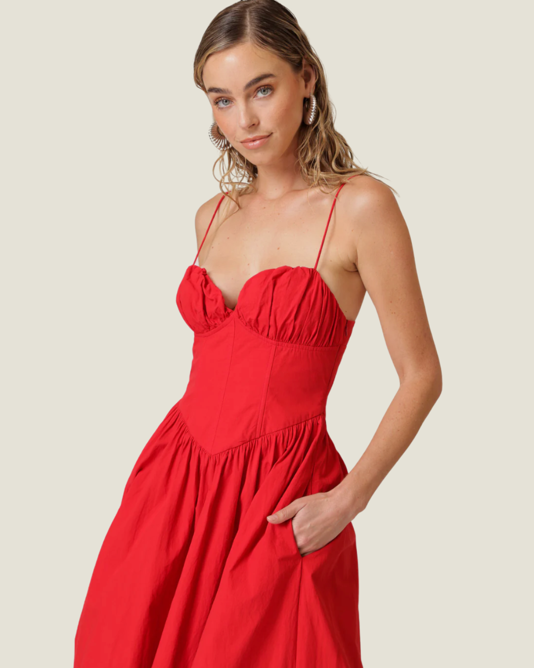 The Carmin: Line & Dot Maxi Dress