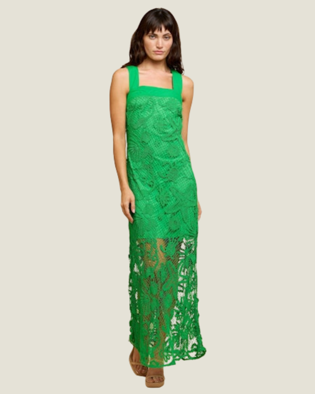 The Kenna – green crochet maxi dress from Love Celine boutique in Southwest Florida.