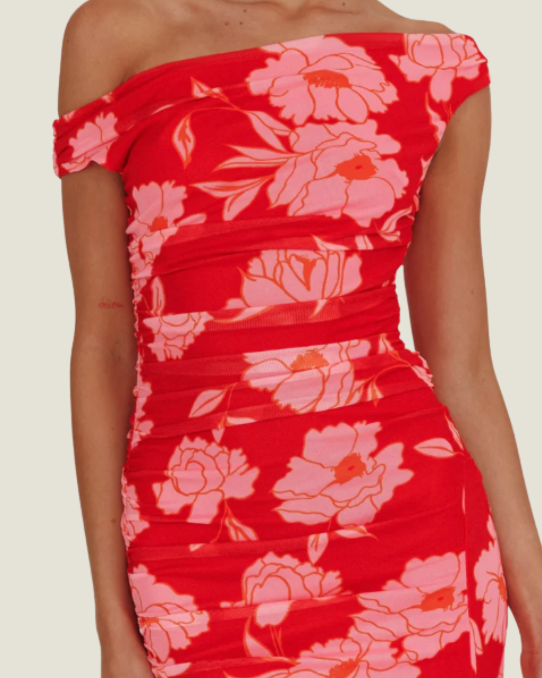 The Italian Wedding: Woven Pink Floral Midi Dress
