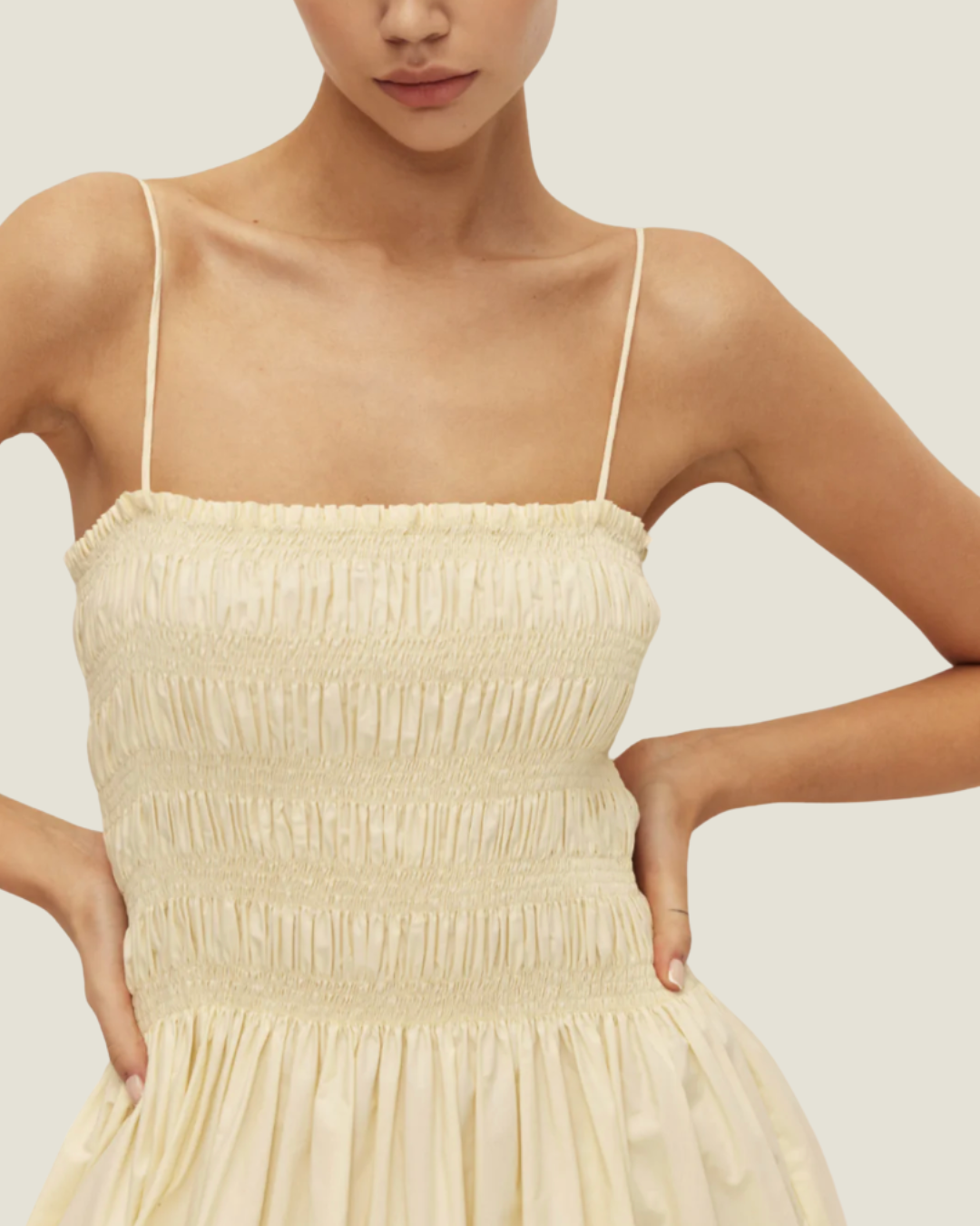 The Vivian: Smocked Midi Dress M
