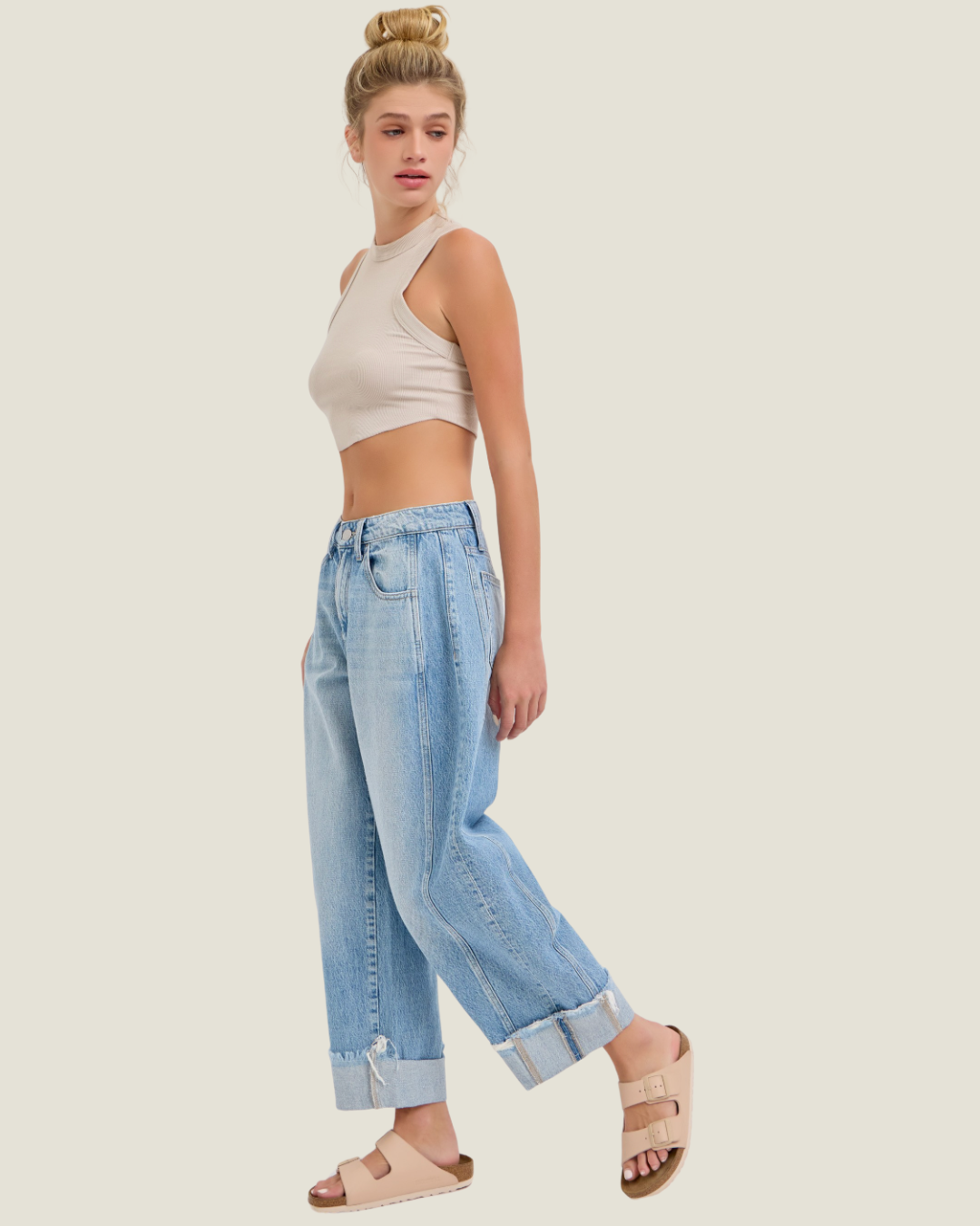 The Jessie: Mid Waisted Barrel Jeans