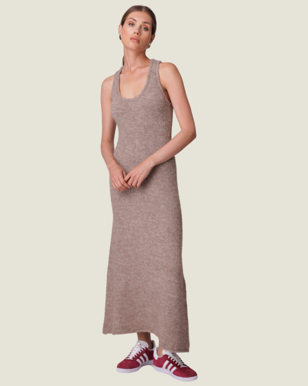 The Emmy: Sleeveless Wool Midi Dress