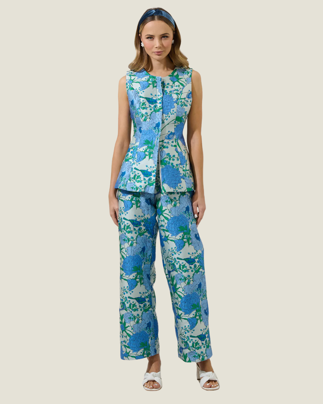 The Holland: Jacquard Floral Trousers