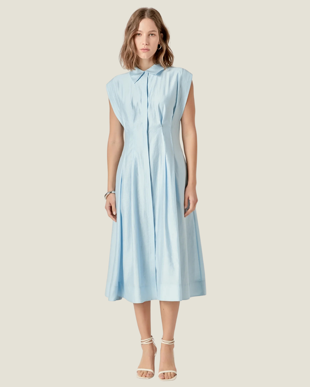 Elsa Contrast Stitch Midi Dress