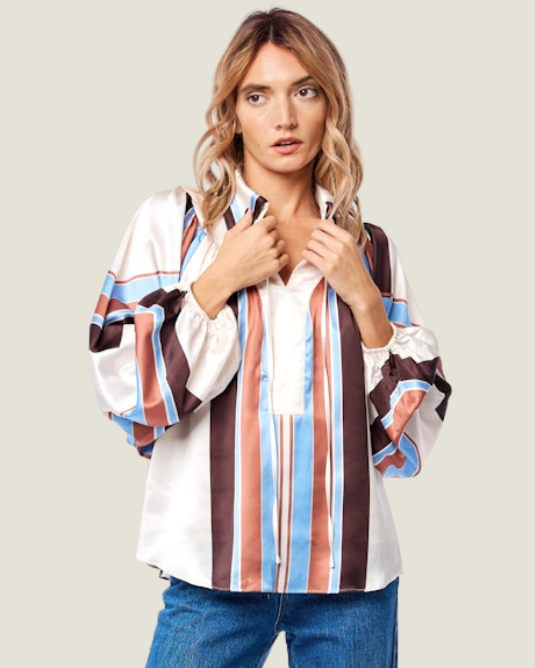 The Camilla: Playful Striped Blouse