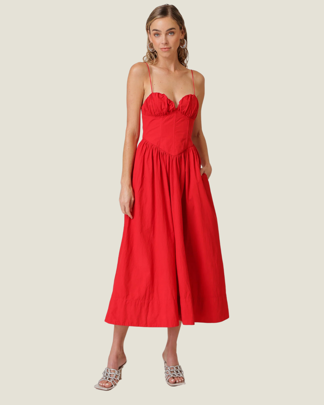 The Carmin: Line & Dot Maxi Dress