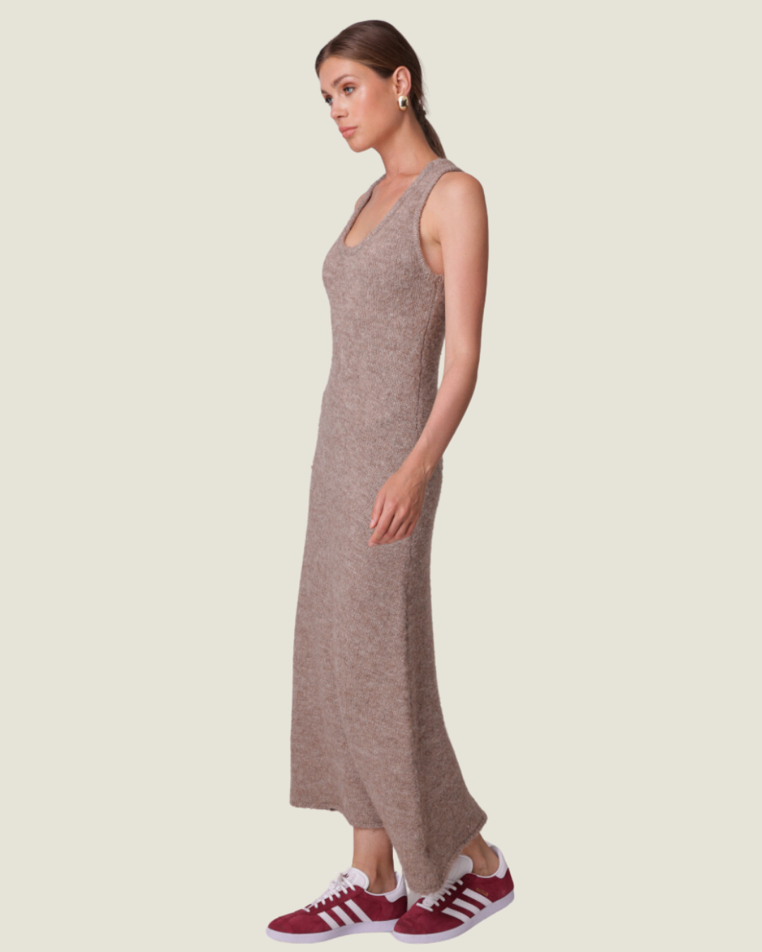 The Emmy: Sleeveless Wool Midi Dress