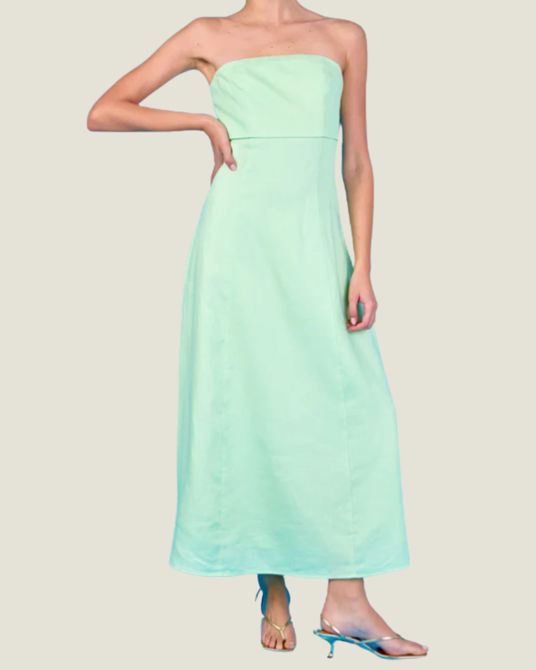 The Irina: Bandeau Linen Midi- staples linen maxi dress from Love Celine women’s boutique in SWFL.