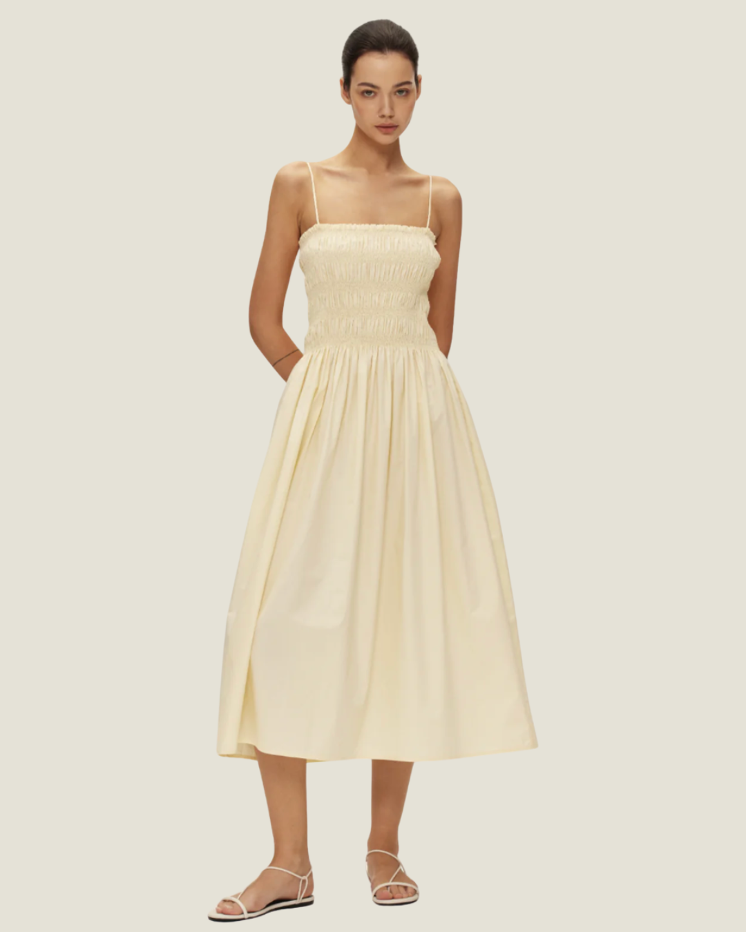 The Vivian: Smocked Midi Dress