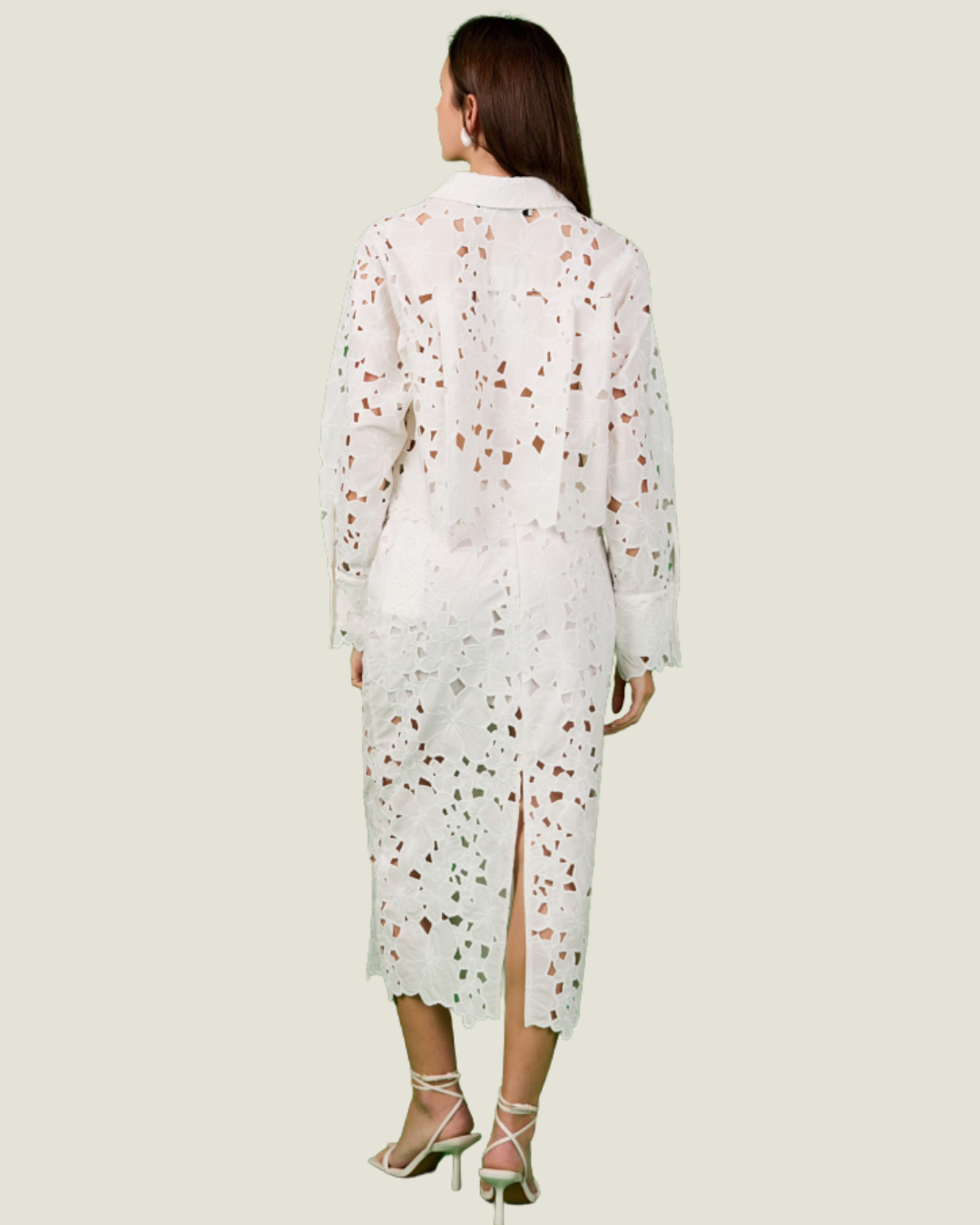 The Grace: Lace Button-Up