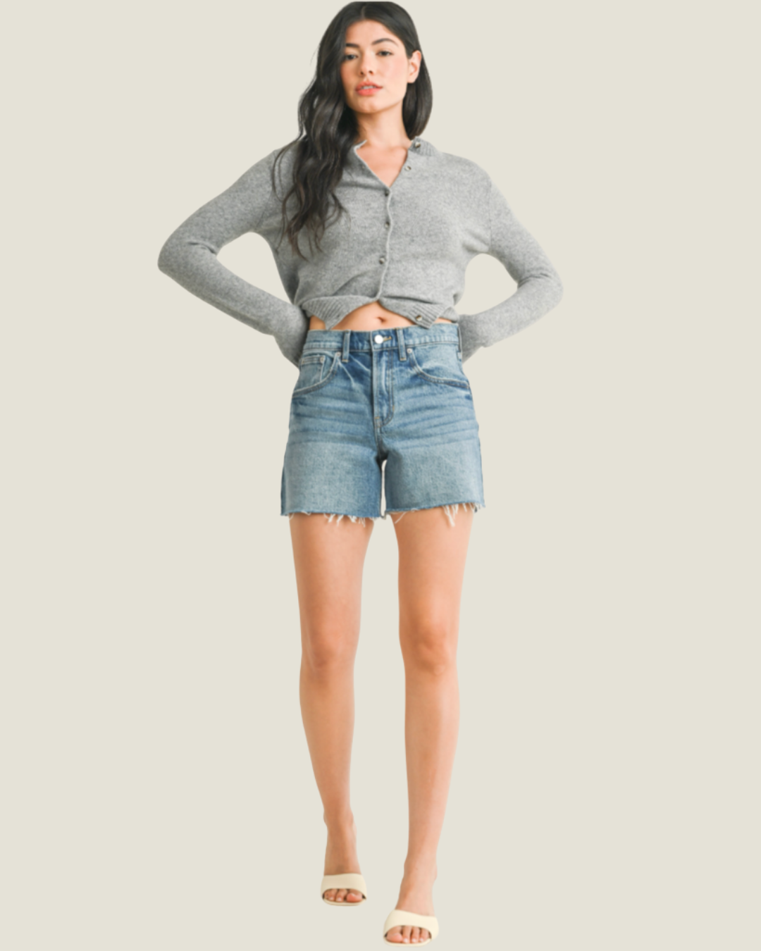 The Tess: Stretch Jean Shorts