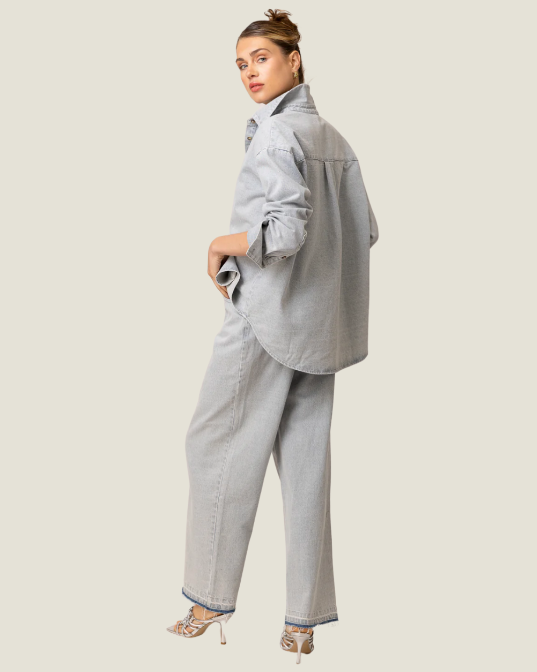 The Elowen: Drawstring Wide-Leg Jeans