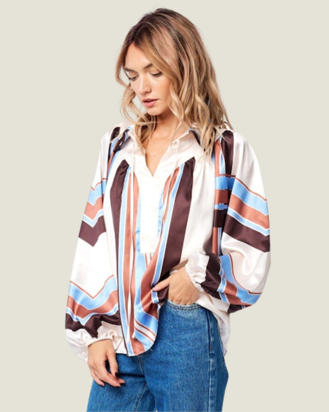 The Camilla: Playful Striped Blouse