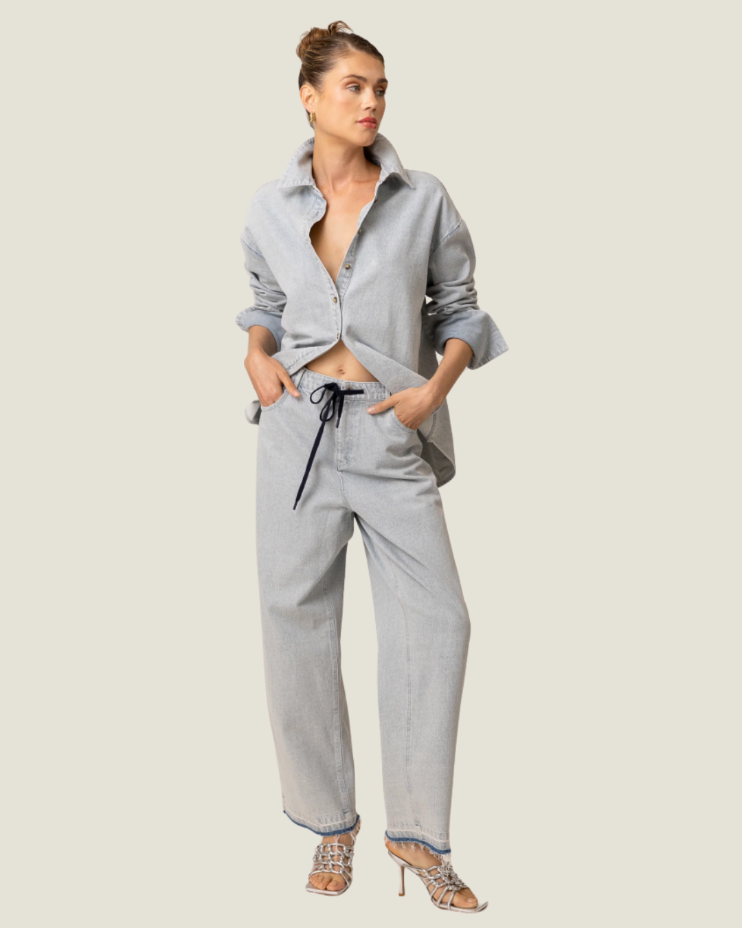 The Elowen: Denim Button Up Shirt