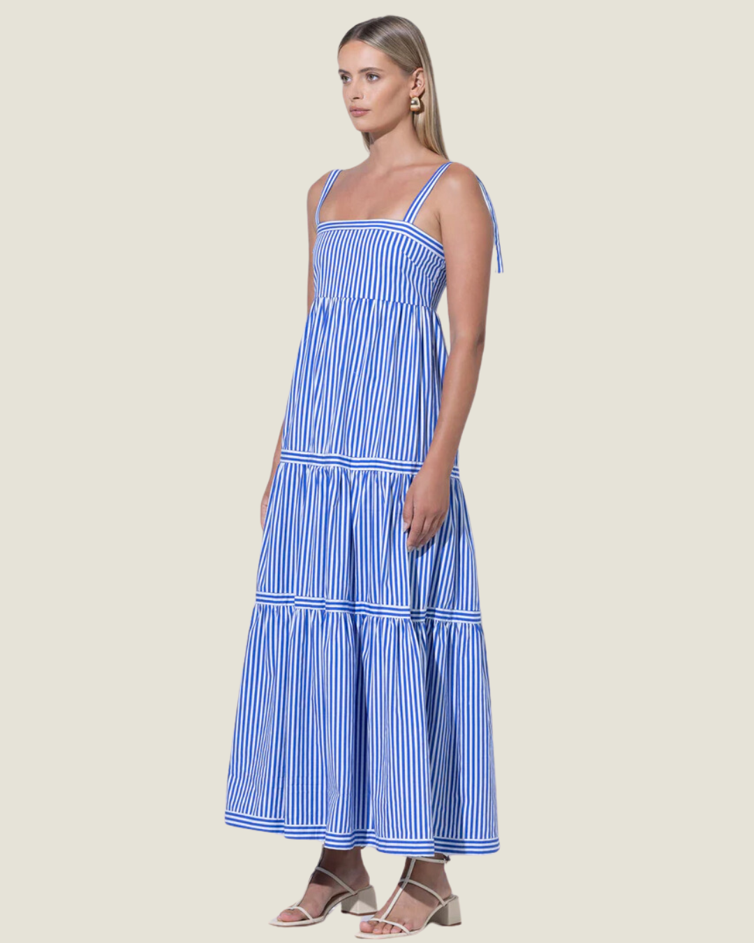 Anita Poplin Maxi Dress Lapis