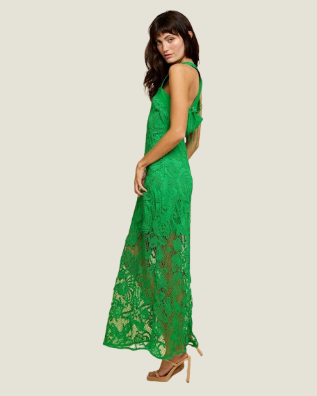The Kenna – green crochet maxi dress from Love Celine boutique in Southwest Florida.