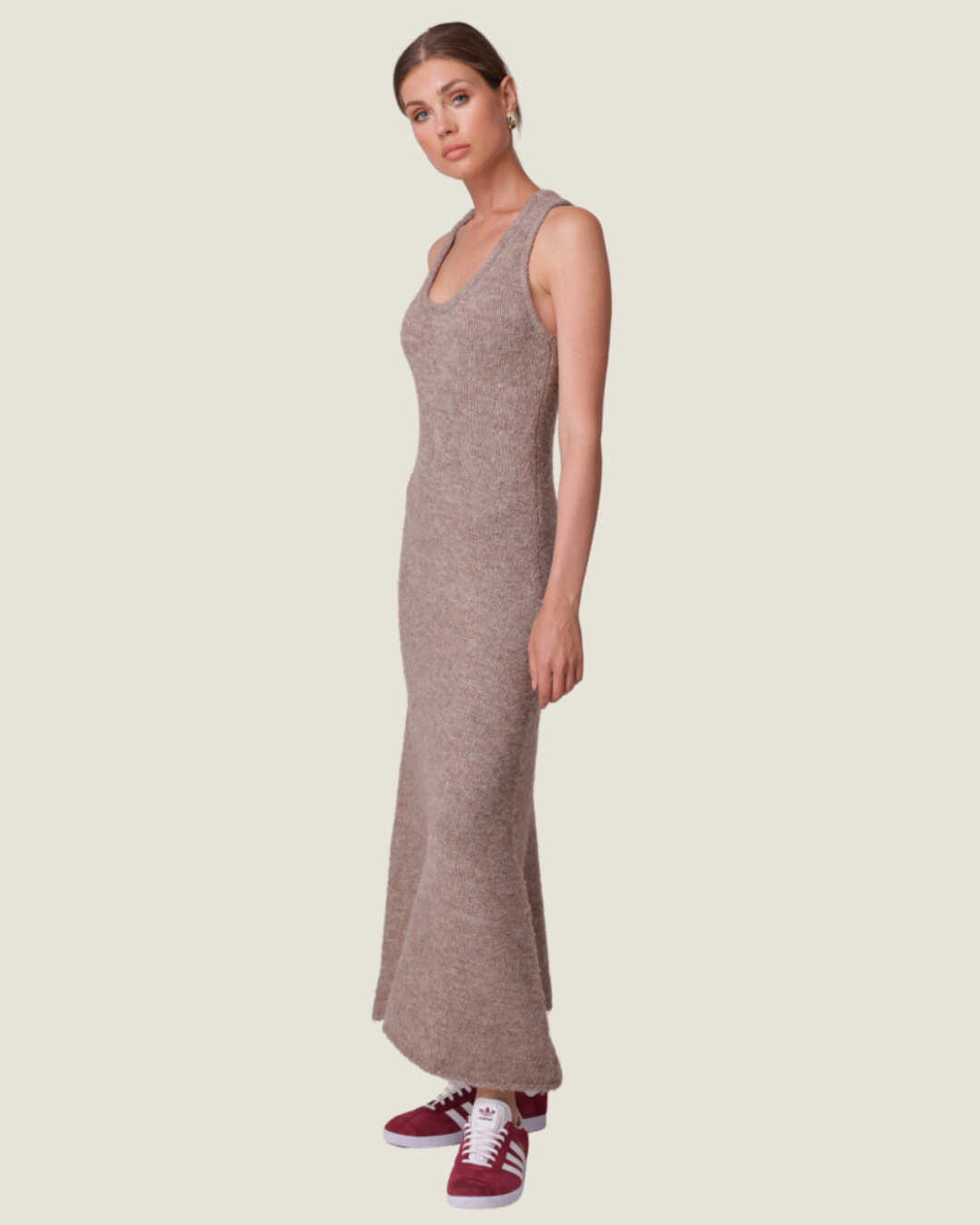 The Emmy: Sleeveless Wool Midi Dress