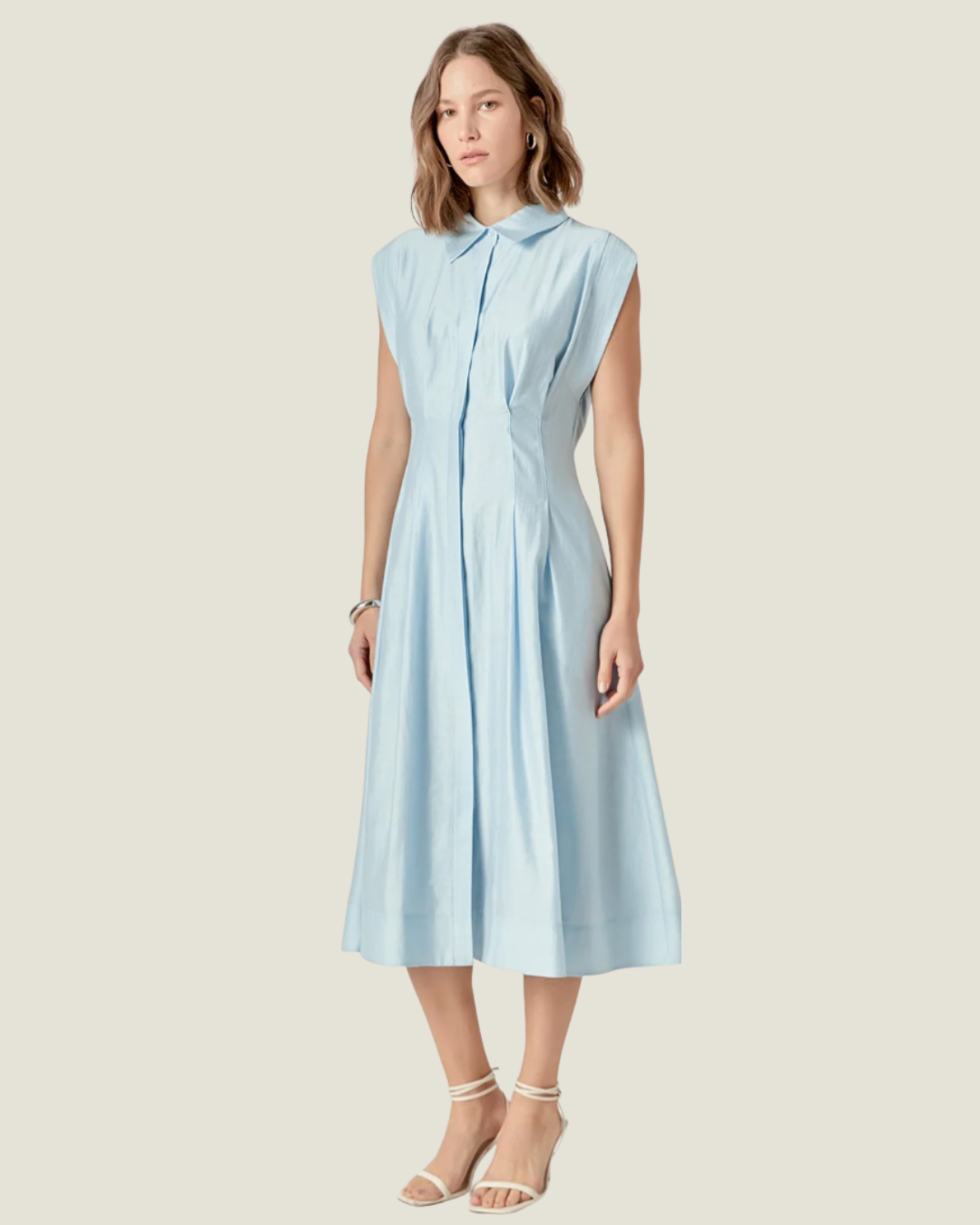 Elsa Contrast Stitch Midi Dress