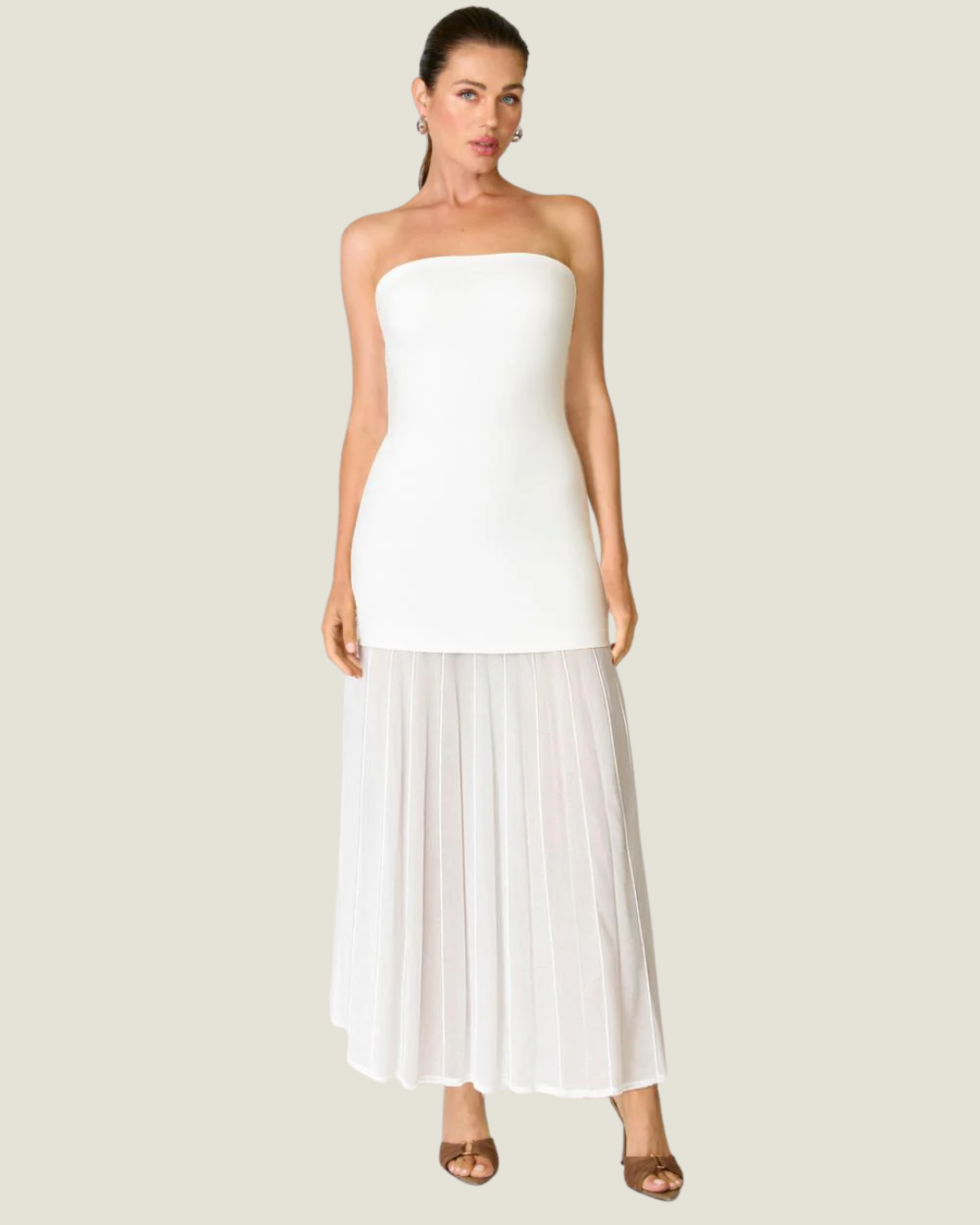 Line & Dot Women's Perissa Strapless Sweater Dress - Ivory
