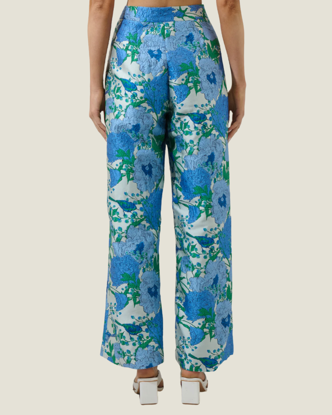 The Holland: Jacquard Floral Trousers